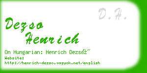 dezso henrich business card